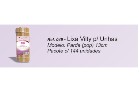 Beleza e Saúde: Vilty Care: Lixa Vilty para Unhas Parda - Pacote com 144 Unidades