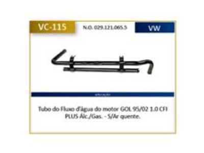 Valclei: VALCLEI TUBOS: Tubo Gol 95/02 1.0 Cfi Plus Álc./Gas. - C/ Ar Quente.