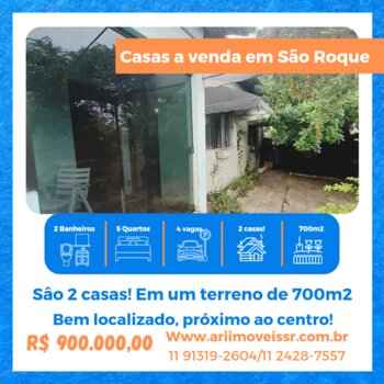 imóvel com DUAS casas a venda em São Roque!