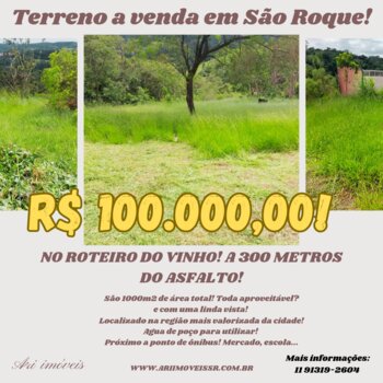 Terreno a venda em São Roque!